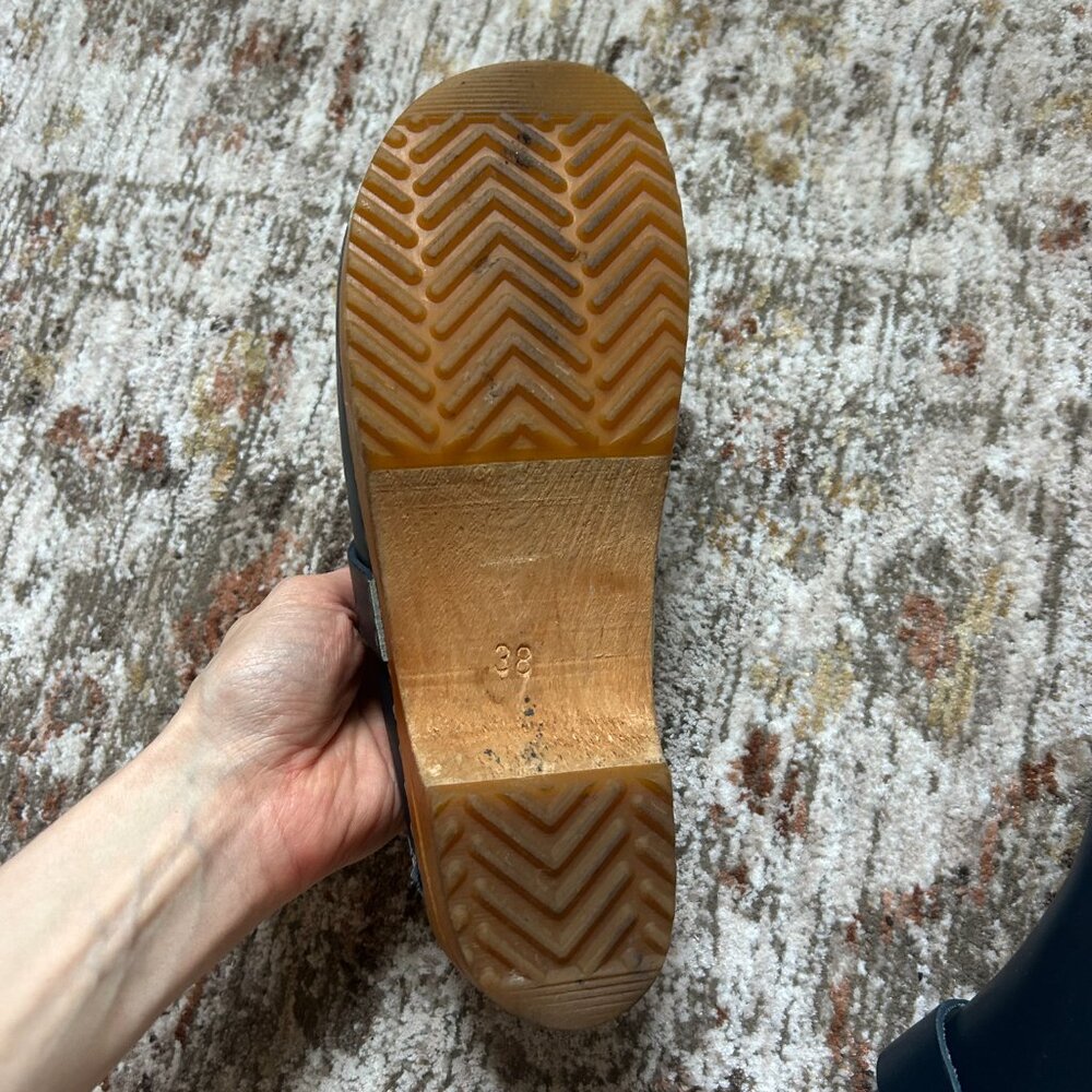 Vintage Navy Blue Clogs (38) - Picture 7 of 8
